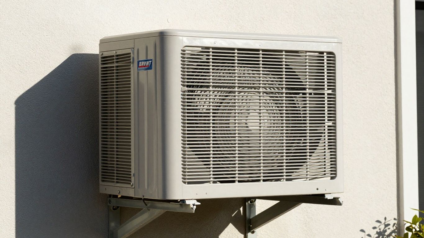 Bryant AC unit on a house exterior